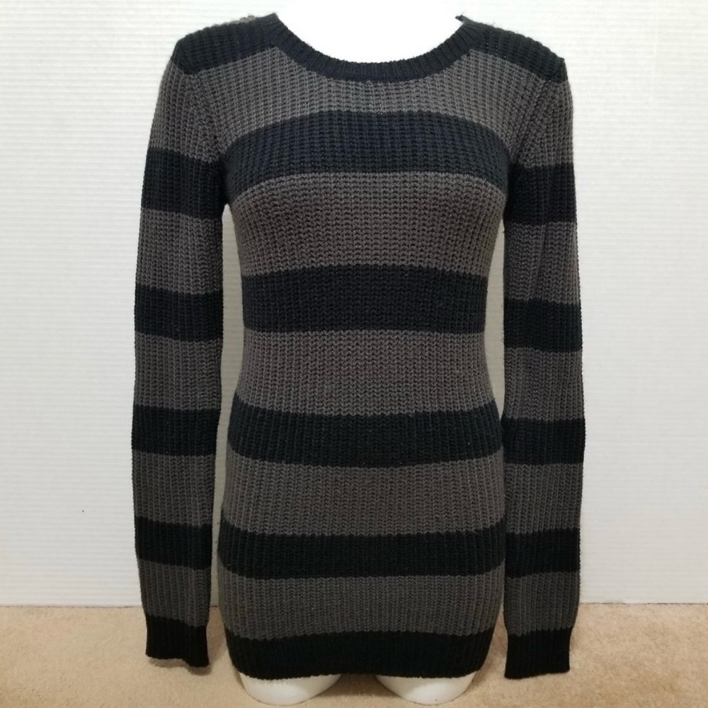 ISO!!!!!! Rue21 Black and Gray Striped Sweater
